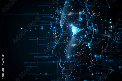 Abstract AI Robot Concept Background