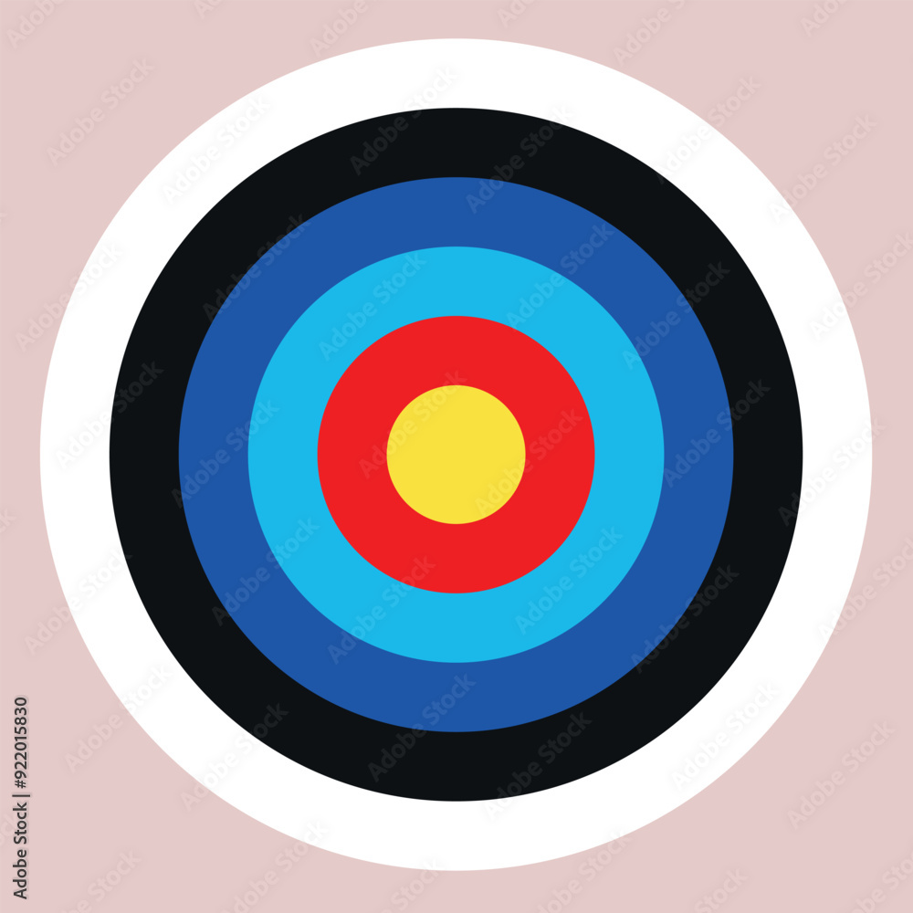 Archery Target Icon - Bullseye Shooting Target Design, High-Resolution Vector Graphic, Perfect for Sports, Recreation, and Precision Aiming Illustrations Archery Target Icon - Bullseye Shooting Target Design, High-Resolution Vector Graphic, Perfect for Sports, Recreation, and Precision Aiming Illustrations