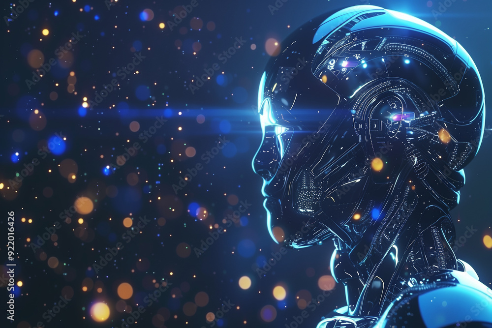 Abstract Virtual AI Brain Concept Background Abstract Virtual AI Brain Concept Background
