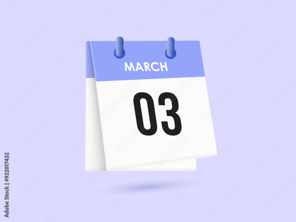 March 3 - calendar and Time planner. Daily Calendar Icon reminder. Vector Illustration. March 3 - calendar and Time planner. Daily Calendar Icon reminder. Vector Illustration.