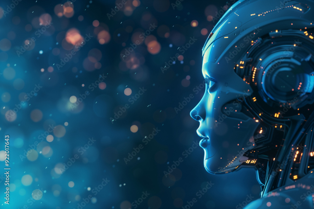 Abstract Virtual AI Brain Concept Background Abstract Virtual AI Brain Concept Background