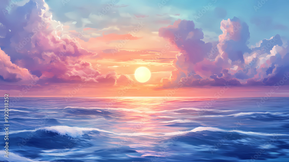 Serene Sea Light: Enchanting 2D Anime Aura Serene Sea Light: Enchanting 2D Anime Aura
