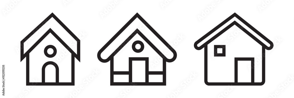 House icon set vector. Home sign and symbol House icon set vector. Home sign and symbol