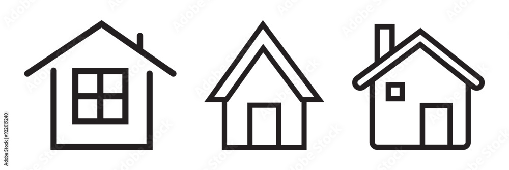 House icon set vector. Home sign and symbol House icon set vector. Home sign and symbol