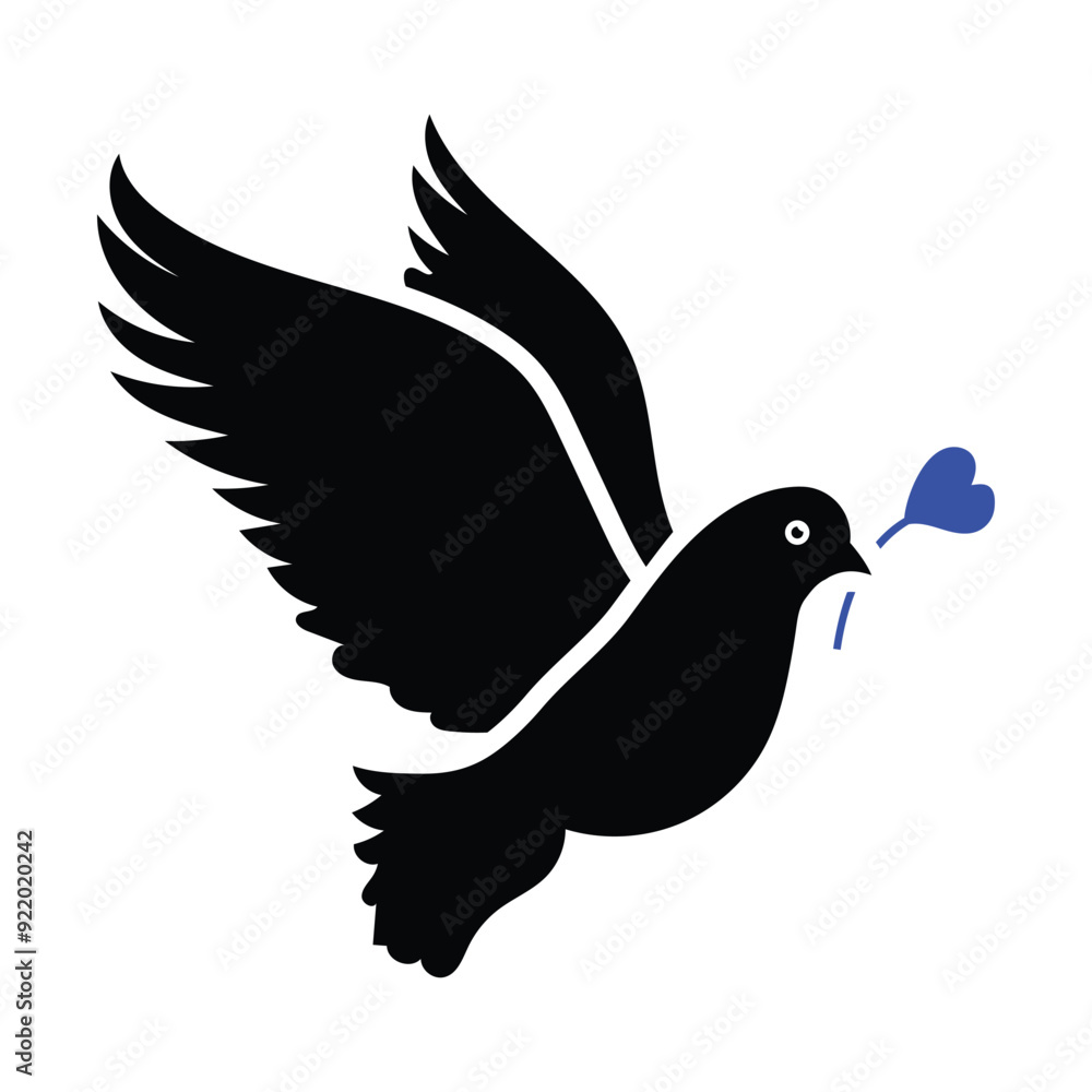Fototapeta premium Pigeon Love Icon