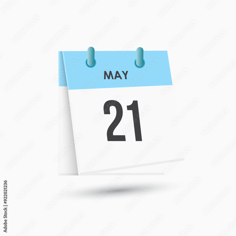 May 21 - calendar and Time planner. Daily Calendar Icon reminder. Vector Illustration. May 21 - calendar and Time planner. Daily Calendar Icon reminder. Vector Illustration.