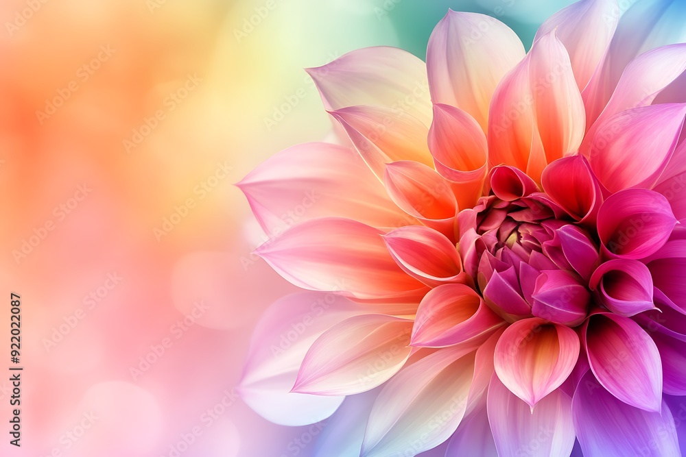 Fototapeta premium Colorful Dahlia Flower Close-Up