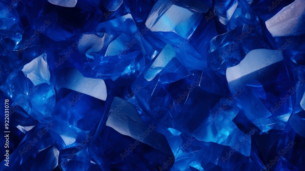 A close-up view of sparkling blue crystals, showcasing their intricate shapes and textures. A close-up view of sparkling blue crystals, showcasing their intricate shapes and textures.