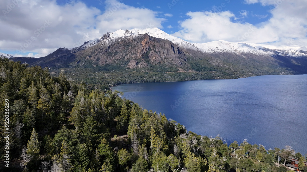 Bariloche Skyline At San Carlos De Bariloche In Rio Negro Argentina. Snowy Mountains. Lake Scenery. Winter Travel. Bariloche Skyline At San Carlos De Bariloche In Rio Negro Argentina. Bariloche Skyline At San Carlos De Bariloche In Rio Negro Argentina. Snowy Mountains. Lake Scenery. Winter Travel. Bariloche Skyline At San Carlos De Bariloche In Rio Negro Argentina.