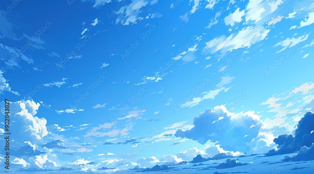 Fototapeta premium 青空のイラスト