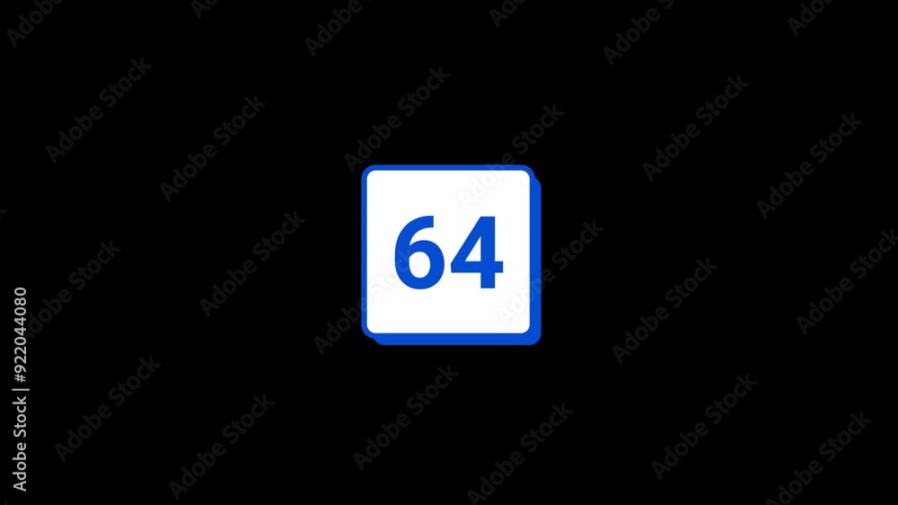 64 Number Animation 64 Number Animation