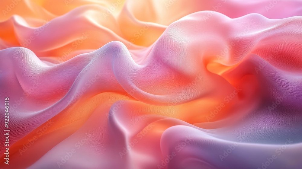 Obraz premium Soft pink silk fabric flowing creating abstract background
