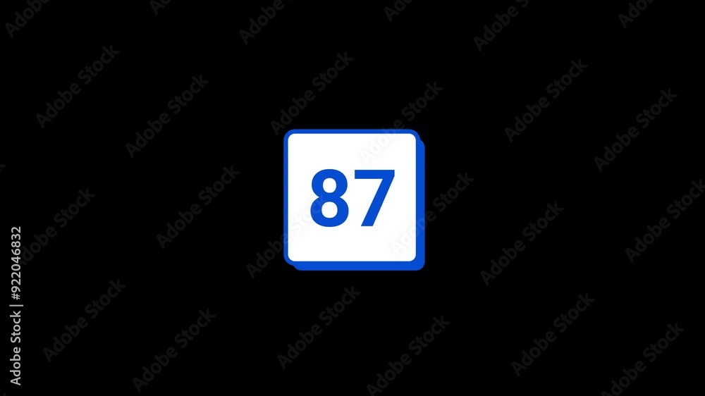 87 Number Animation 87 Number Animation