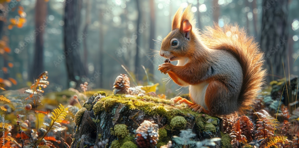 A Curious Squirrel in the Forest A Curious Squirrel in the Forest