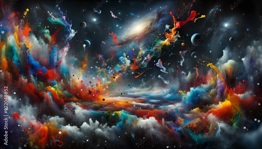 Obraz premium Colors in space background