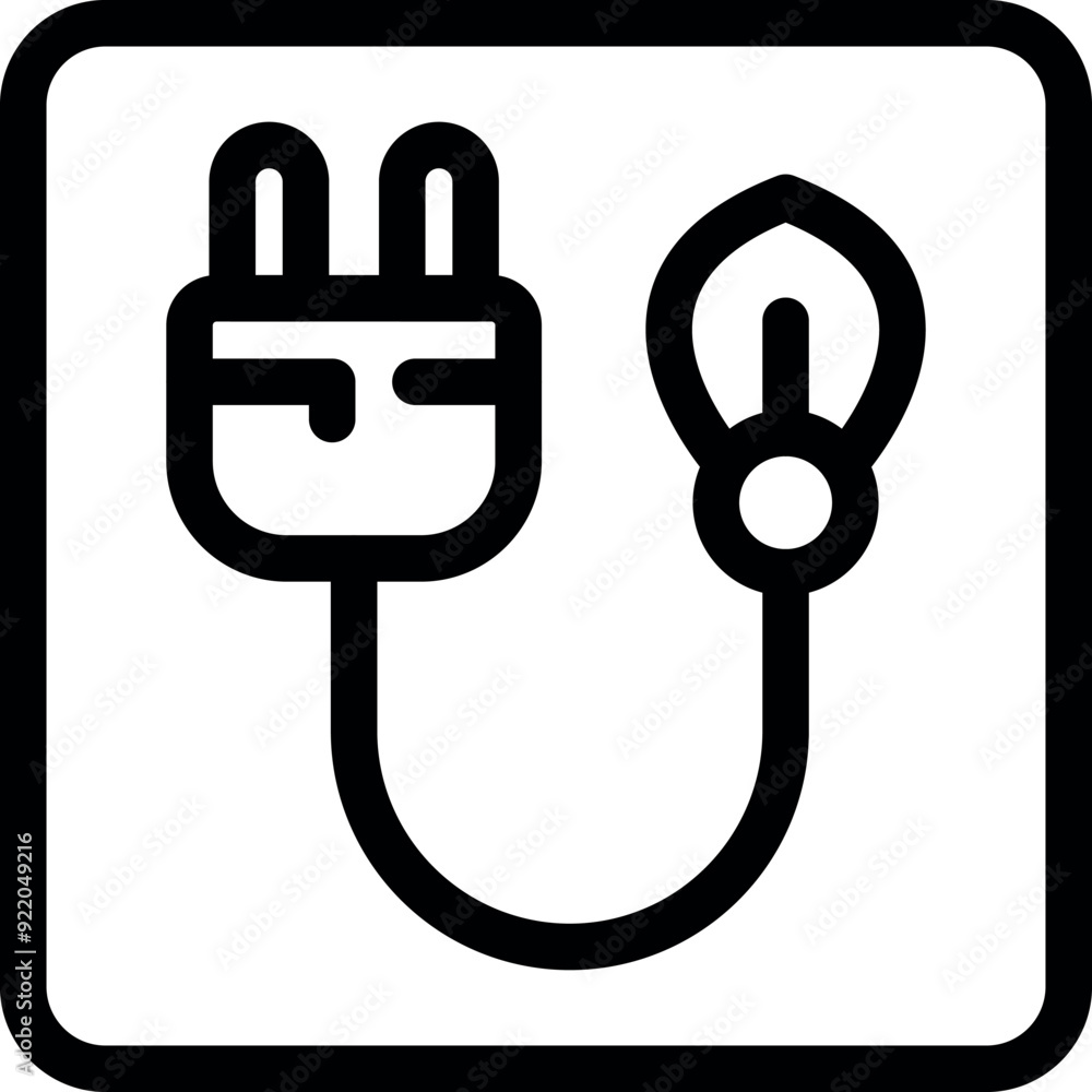 Minimalist vector illustration representing the concept of electricity powering a lightbulb Minimalist vector illustration representing the concept of electricity powering a lightbulb