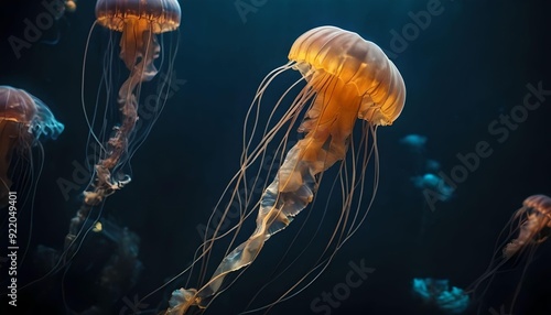 jelly fish in aquarium photo