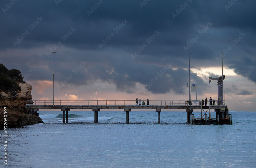 Port Campbell jetty at sunset. Port Campbell jetty at sunset.