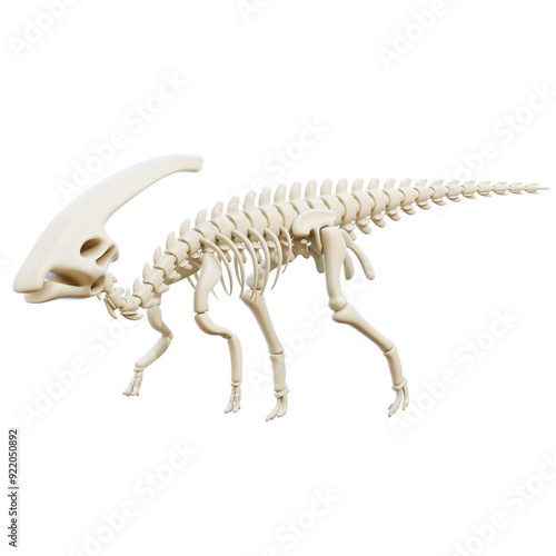 3D dinosaur skeleton is a three-dimensional visual representation of dinosaur bones. This icon is often used to represent prehistoric, paleontological, or evolutionary concepts.