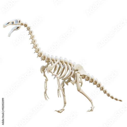 3D dinosaur skeleton is a three-dimensional visual representation of dinosaur bones. This icon is often used to represent prehistoric, paleontological, or evolutionary concepts.