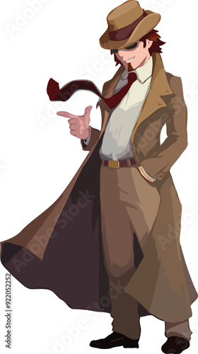 cartoon of a spy character