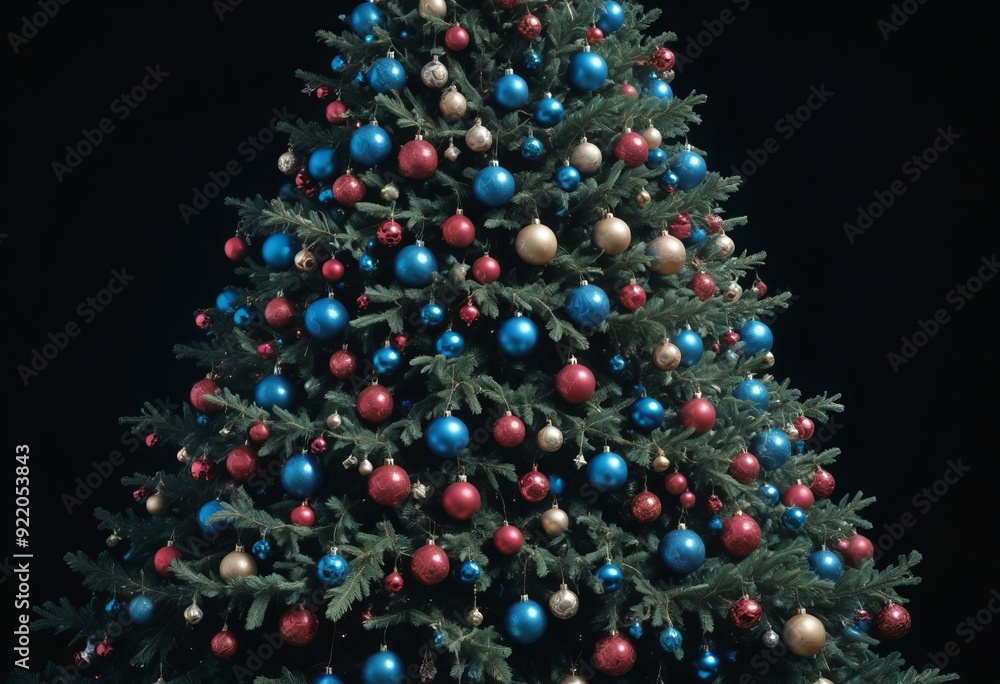 Christmas tree on a black background Christmas tree on a black background