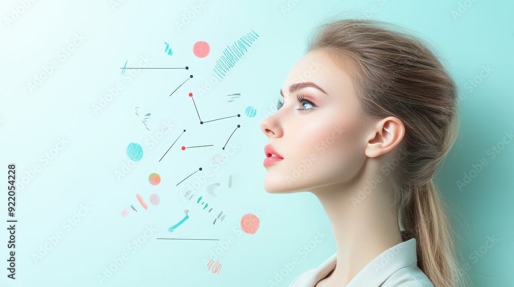 Businesswoman standing confidently in front of a whiteboard with a projected growth strategy, emphasizing ambition and achievement. Businesswoman standing confidently in front of a whiteboard with a projected growth strategy, emphasizing ambition and achievement.