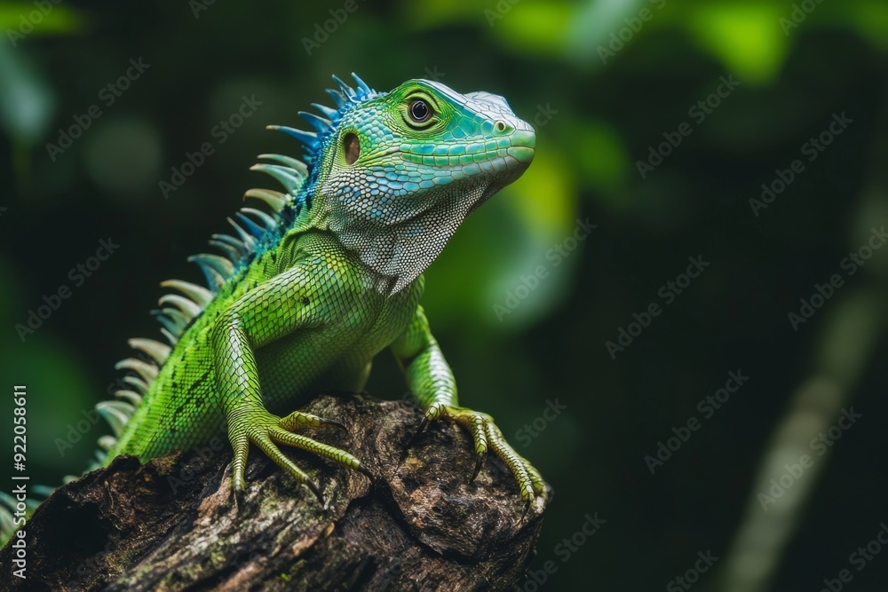 a green dragon lizard on a branch a green dragon lizard on a branch