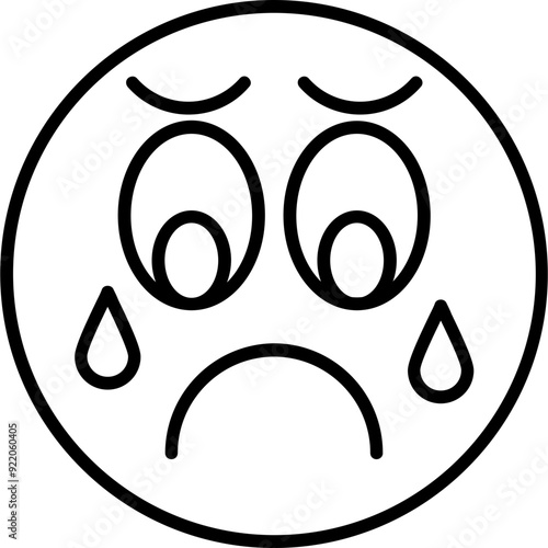Sad Vector Icon Design