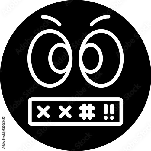 Swearing Vector Icon Design