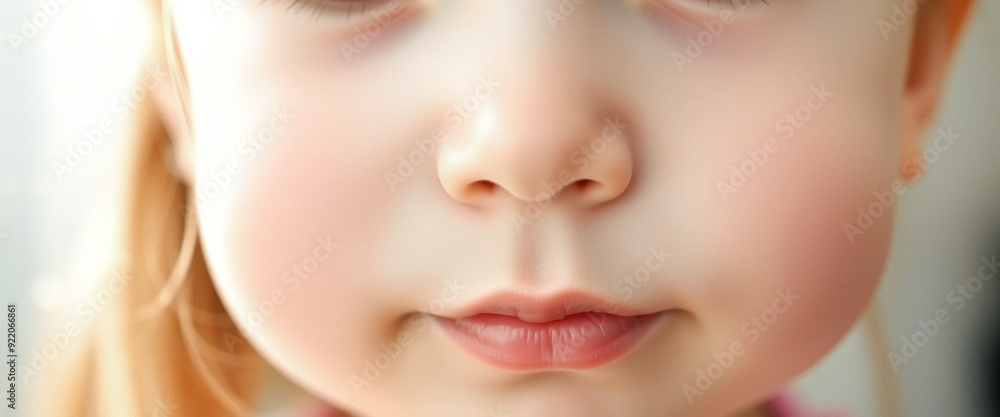 Close-up of a Child's Mouth and Nose Close-up of a Child's Mouth and Nose