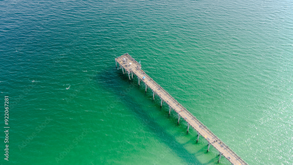 Aerial view of the Pensacola Beach Pier Aerial view of the Pensacola Beach Pier