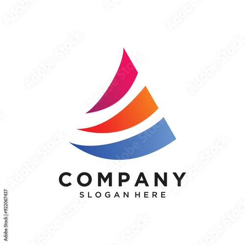 arrow logo design vector with modern unique style