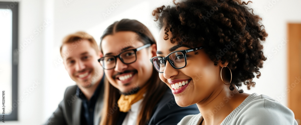 Obraz premium Diverse Group of Professionals Smiling at Camera