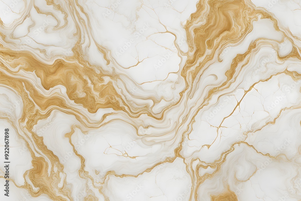 Fototapeta premium A luxurious gold marble pattern with subtle white veining, AI Generated 