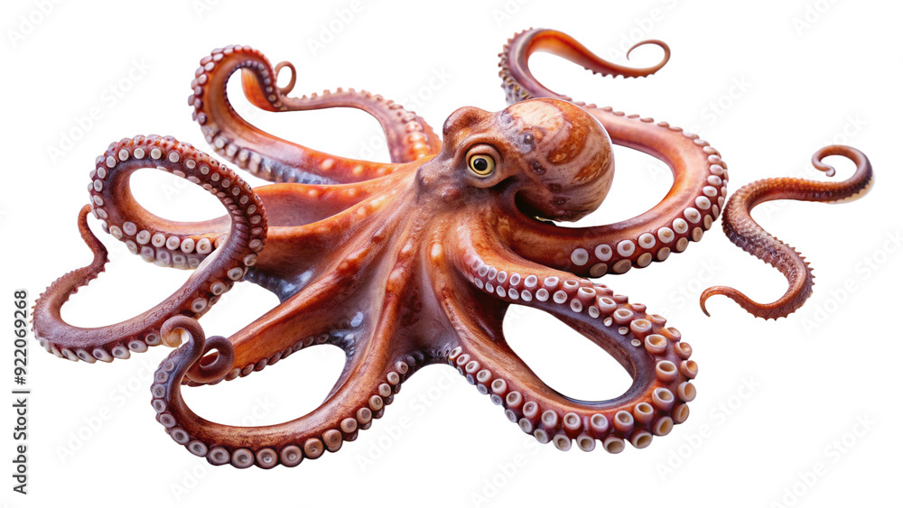 Fototapeta premium octopus-full-body-white-background