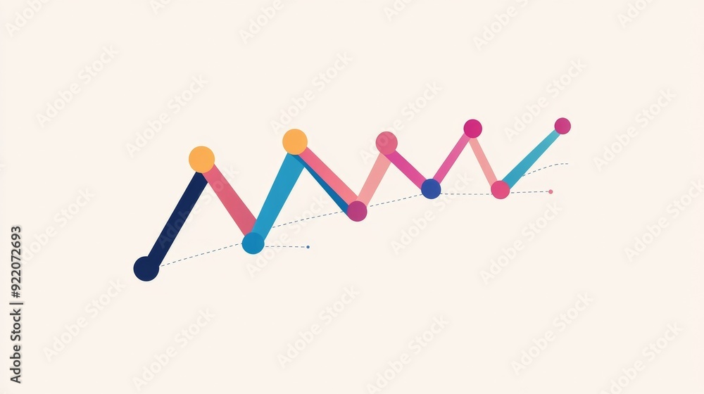 A simple line graph tracking monthly expenses A simple line graph tracking monthly expenses