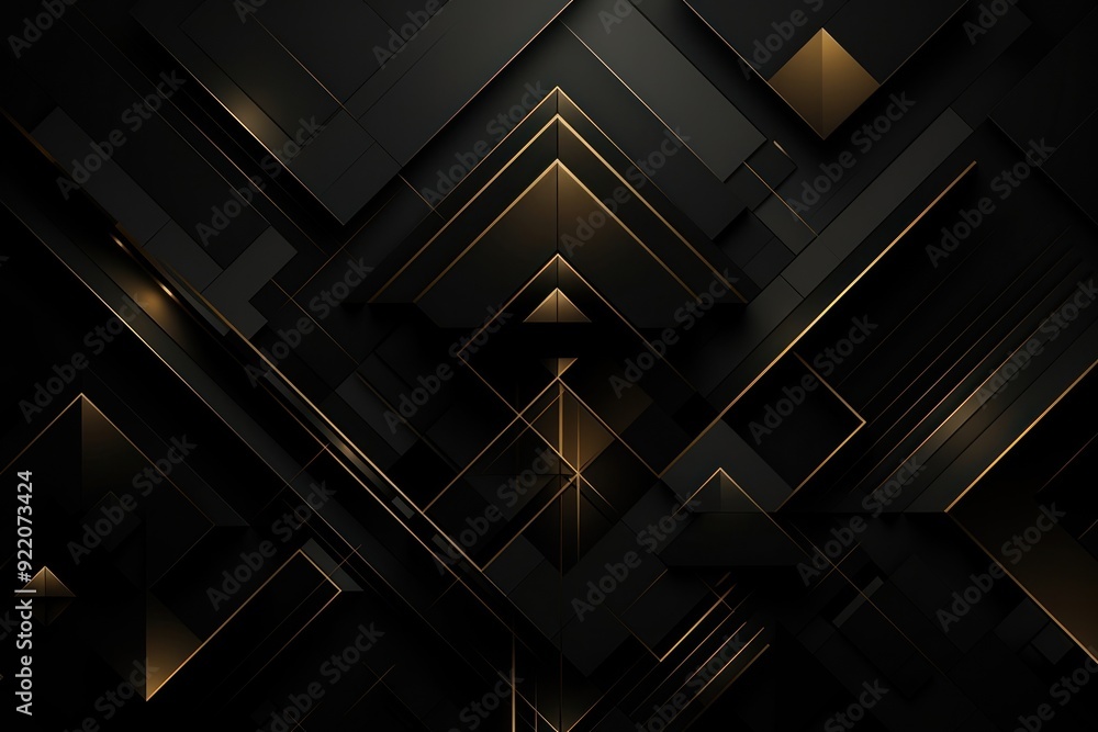 Fototapeta premium Geometric black background backgrounds abstract architecture.