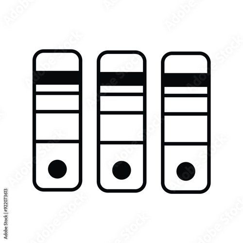 folder glyph icon with white background vector stock illustration