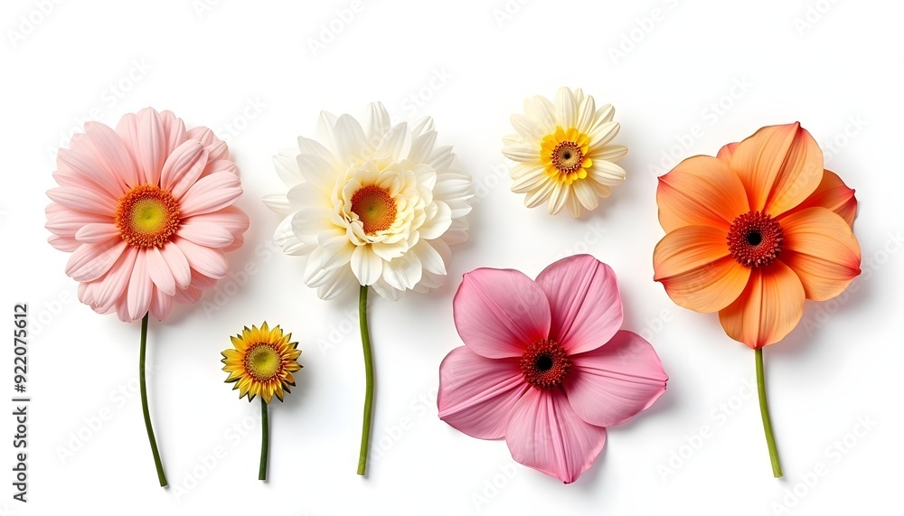 Obraz premium bouquet of flowers isolated on white