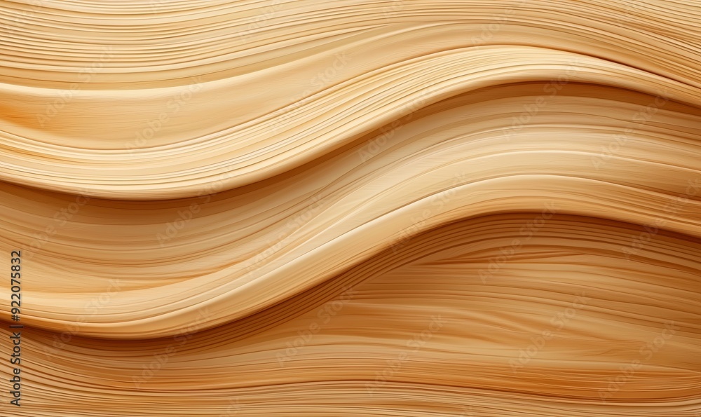 3D Rendering Abstract Wavy Wood Grain Background with Flowing Organic Shapes Beige Color Theme 3D Rendering Abstract Wavy Wood Grain Background with Flowing Organic Shapes Beige Color Theme