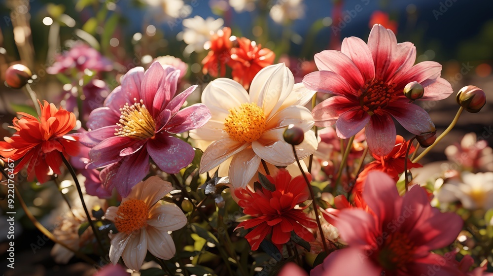 A vibrant bunch of wildflowers. A vibrant bunch of wildflowers.