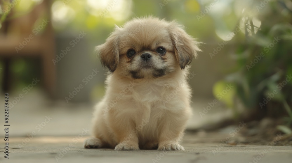 Pekingese Dog Breed Portrait, Pet Photography Generative AI Pekingese Dog Breed Portrait, Pet Photography Generative AI