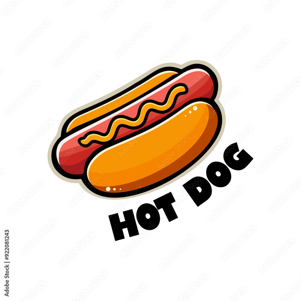 Original hot dog logo vector illustration template Original hot dog logo vector illustration template