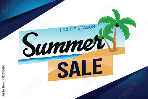 summer sale word text concept icon logo sign symbol vector note mega shopping style for use landing page, template, social media, web, mobile app, poster, banner, flyer, background, gift card, coupon
