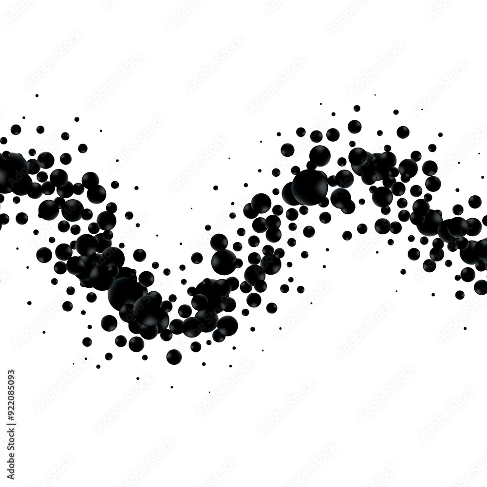 Abstract composition with 3d spheres. Black Pearls. Eps 10 Abstract composition with 3d spheres. Black Pearls. Eps 10