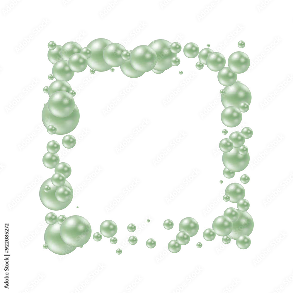Photo frame made of green balls. Decorative element. Eps 10 Photo frame made of green balls. Decorative element. Eps 10