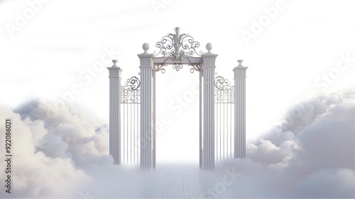 Pearly Gates of Heaven isolated on transparent background  photo