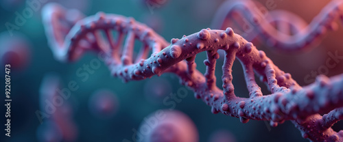 DNA Double Helix Molecular Structure: Medical Research, Scientific Concepts, Genomic Biology, Genetic Engineering