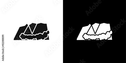 avalanche icon line art vector